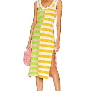 Staud Seashore Striped Sleeveless Knit Dress